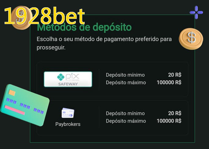 O cassino 1928betbet oferece uma grande variedade de métodos de pagamento